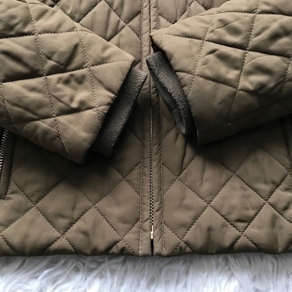 ' J CREW BROWN QUILTED JACKET COAT - Picture 5 of 12